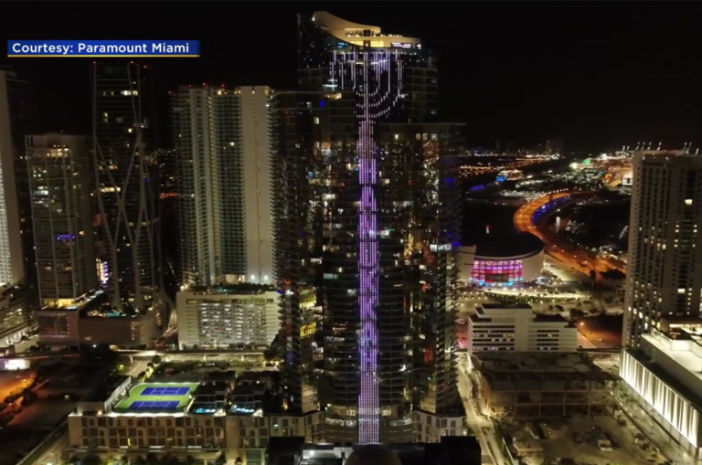 Miami Beach celebrates the start of Hanukkah in true South Florida style